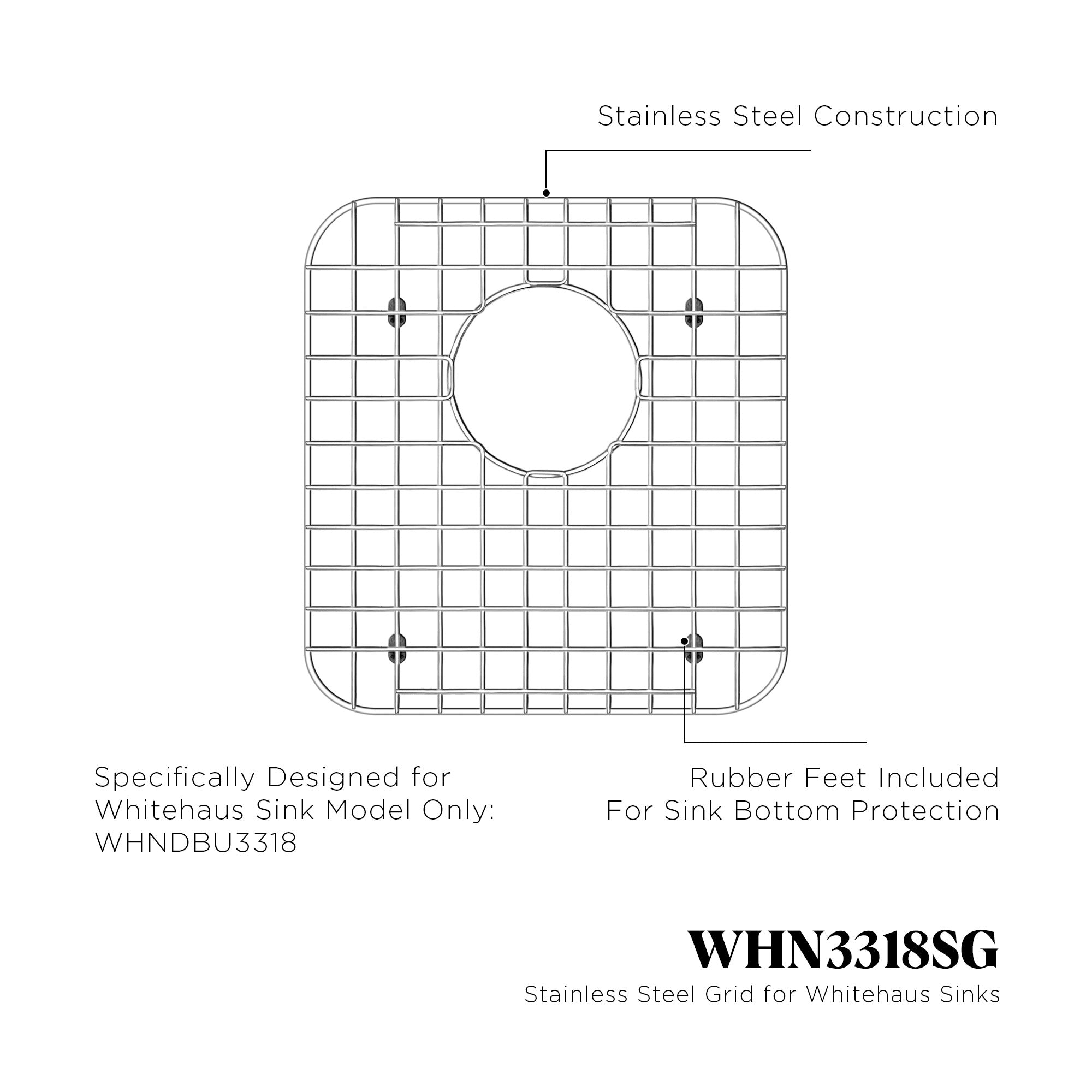 Stainless steel kitchen sink grid for sink model WHNDBU3318