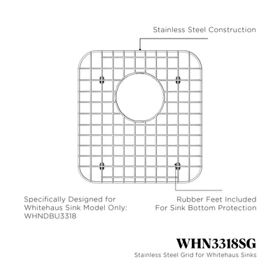 Stainless steel kitchen sink grid for sink model WHNDBU3318