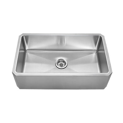 31" brushed stainless steel single bowl front apron undermount sink