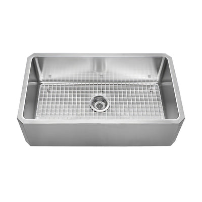 31" brushed stainless steel single bowl front apron undermount sink