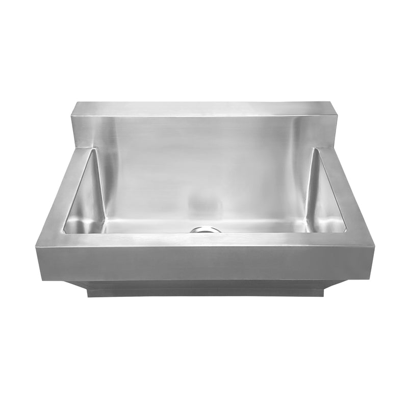 30" stainless steel commercial single bowl wall mount utility sink