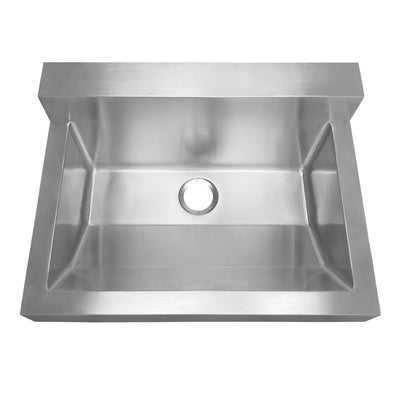 30" stainless steel commercial single bowl wall mount utility sink