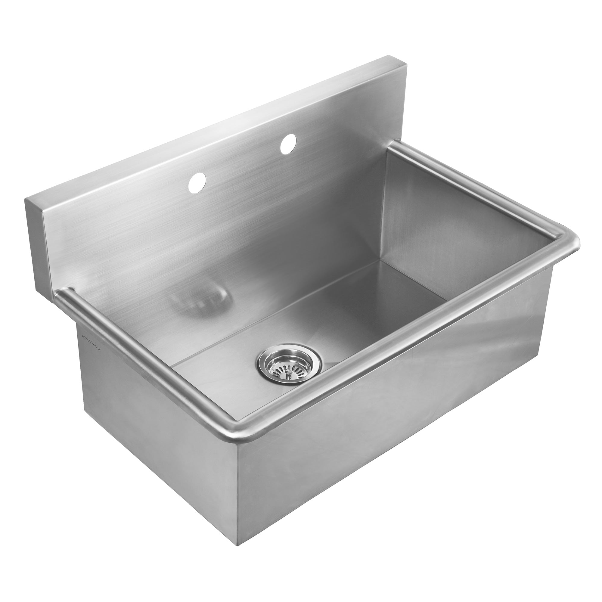 31" Noah's Collection Brushed stainless steel commercial drop-in or wall mount utility sink