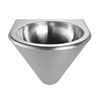 Brushed stainless steel commercial single bowl wall mount wash basin