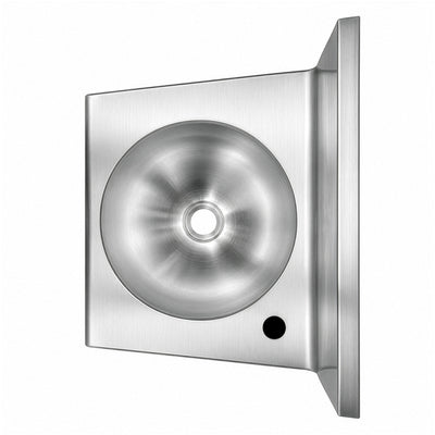Brushed stainless steel commercial single bowl wall mount wash basin