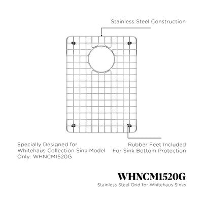 Stainless steel kitchen sink grid for model WHNCM1520