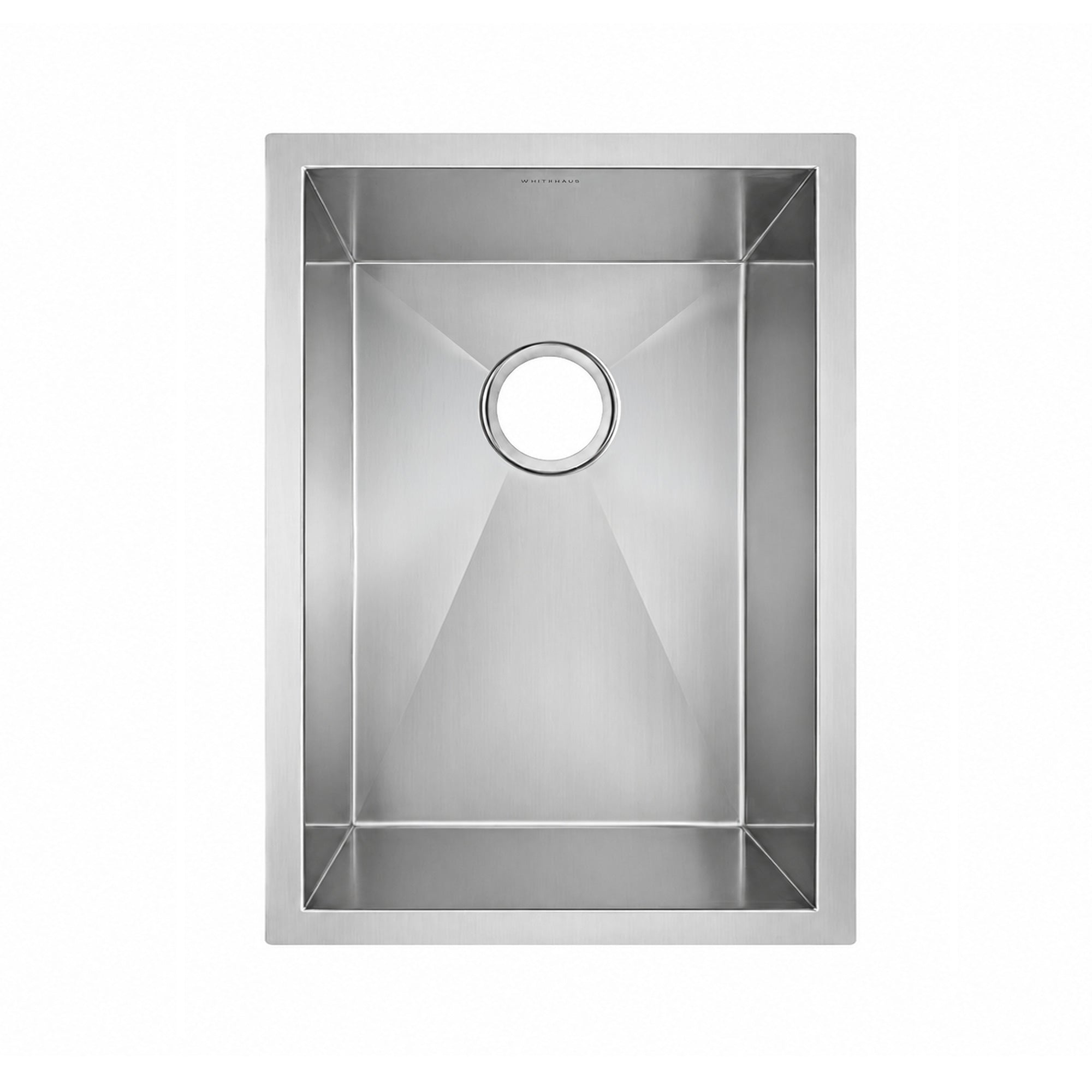 Brushed stainless steel commercial single bowl undermount sink