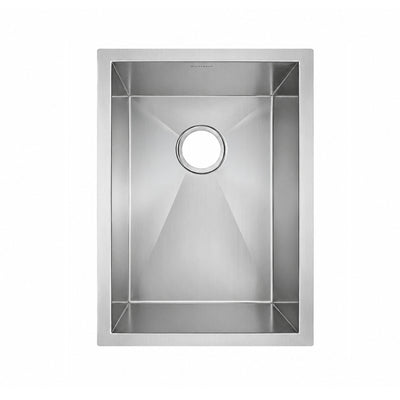Brushed stainless steel commercial single bowl undermount sink