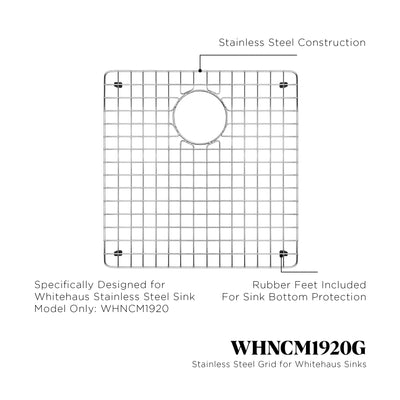 Stainless steel kitchen sink grid for model WHNCM1920