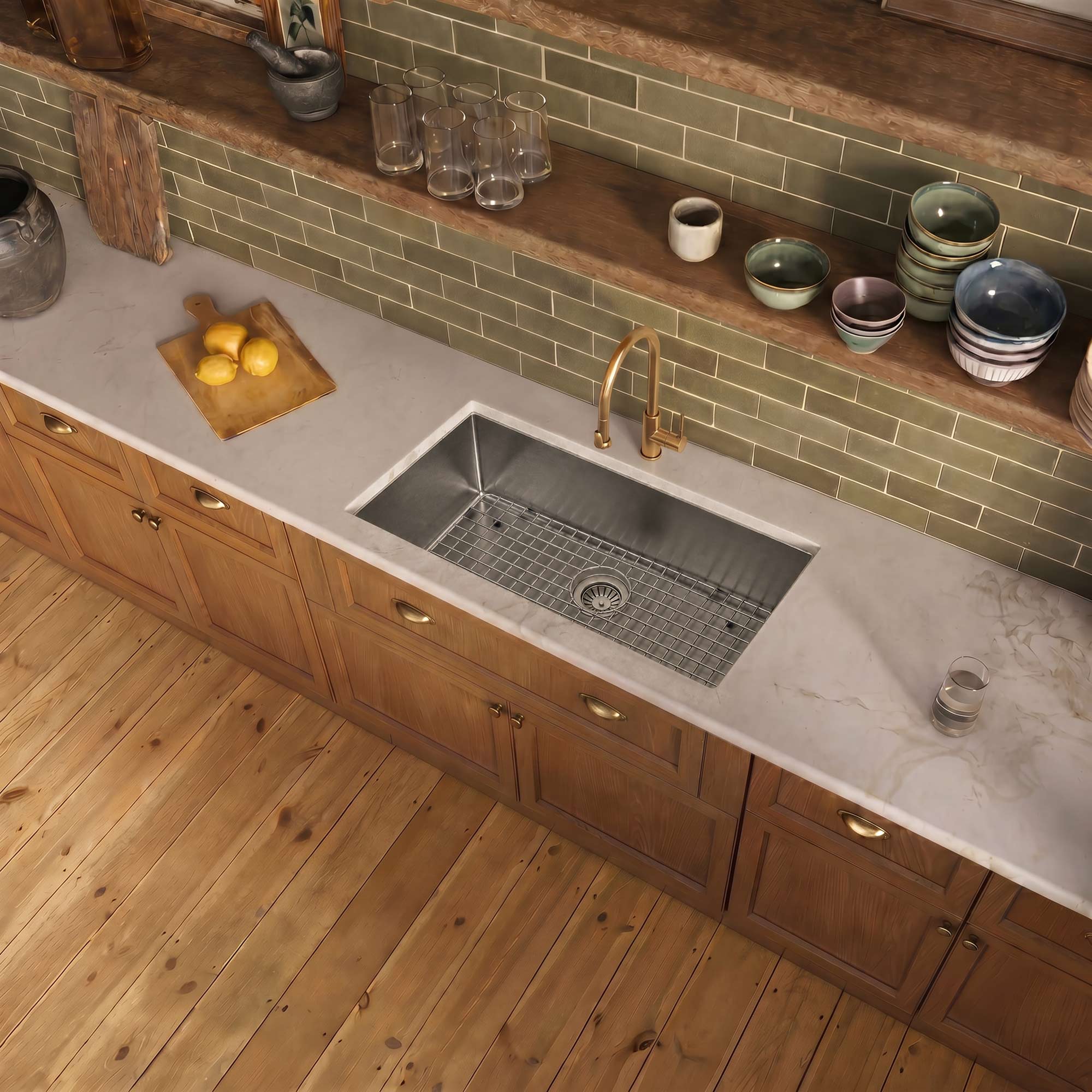 Stainless steel kitchen sink grid for sink model WHNCM3219