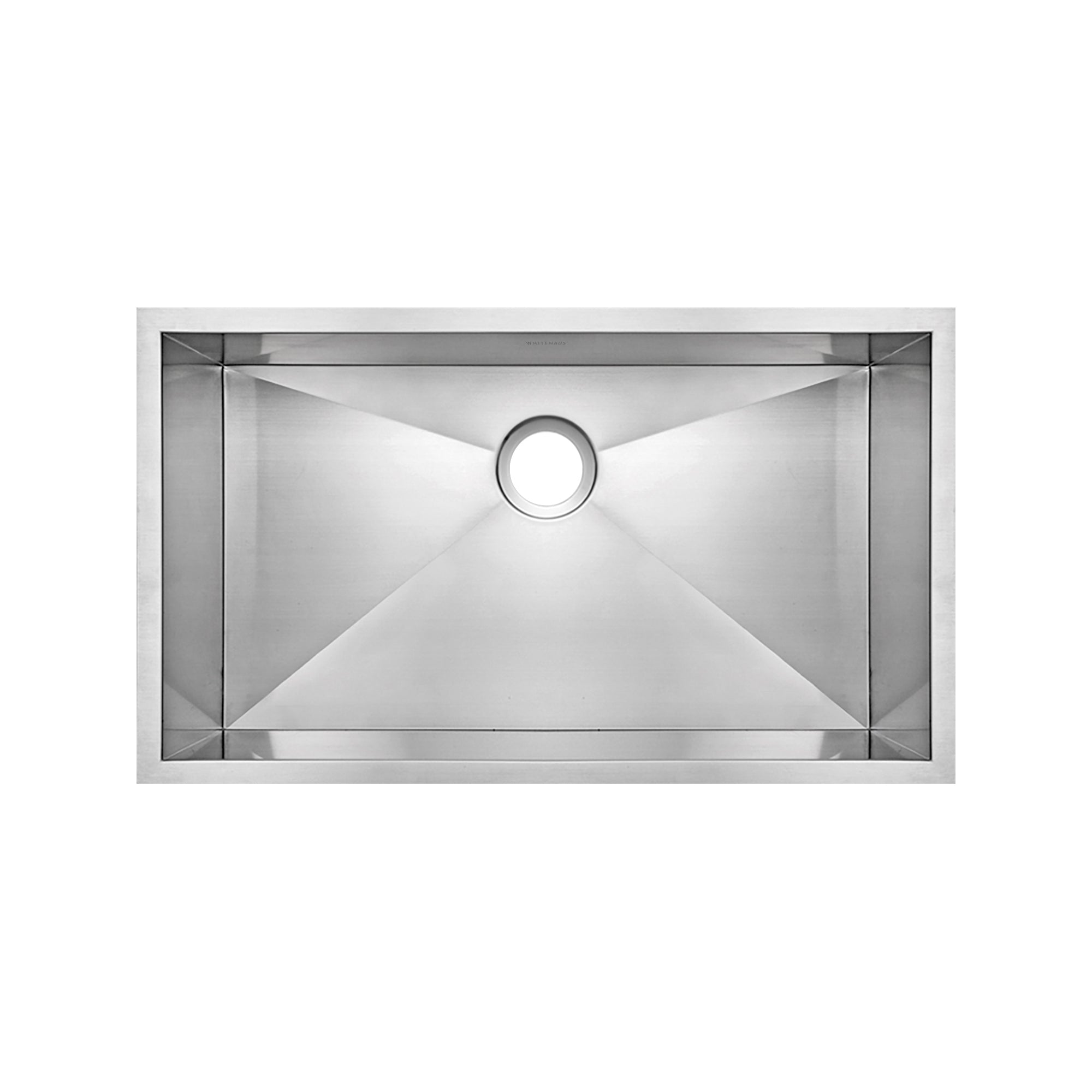 Brushed stainless steel commercial single bowl undermount sink