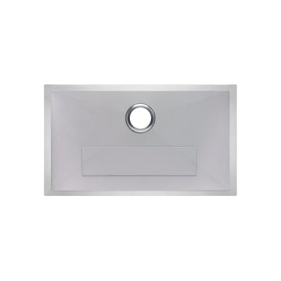Brushed stainless steel commercial single bowl undermount sink