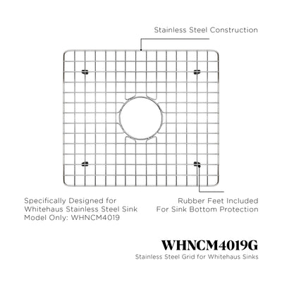 Stainless steel kitchen sink grid for model WHNCM4019