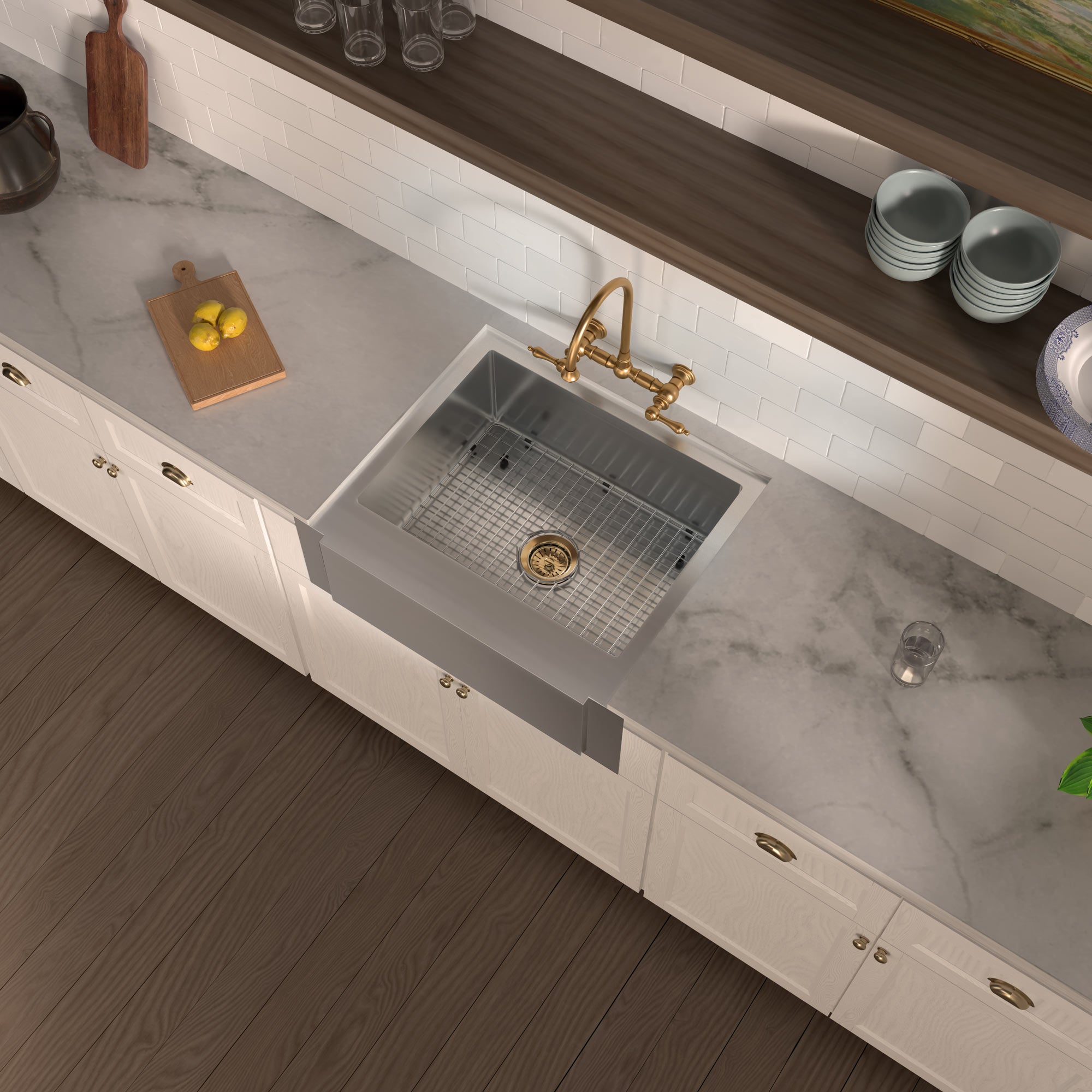Stainless steel kitchen sink grid for sink model WHNCMAP3026