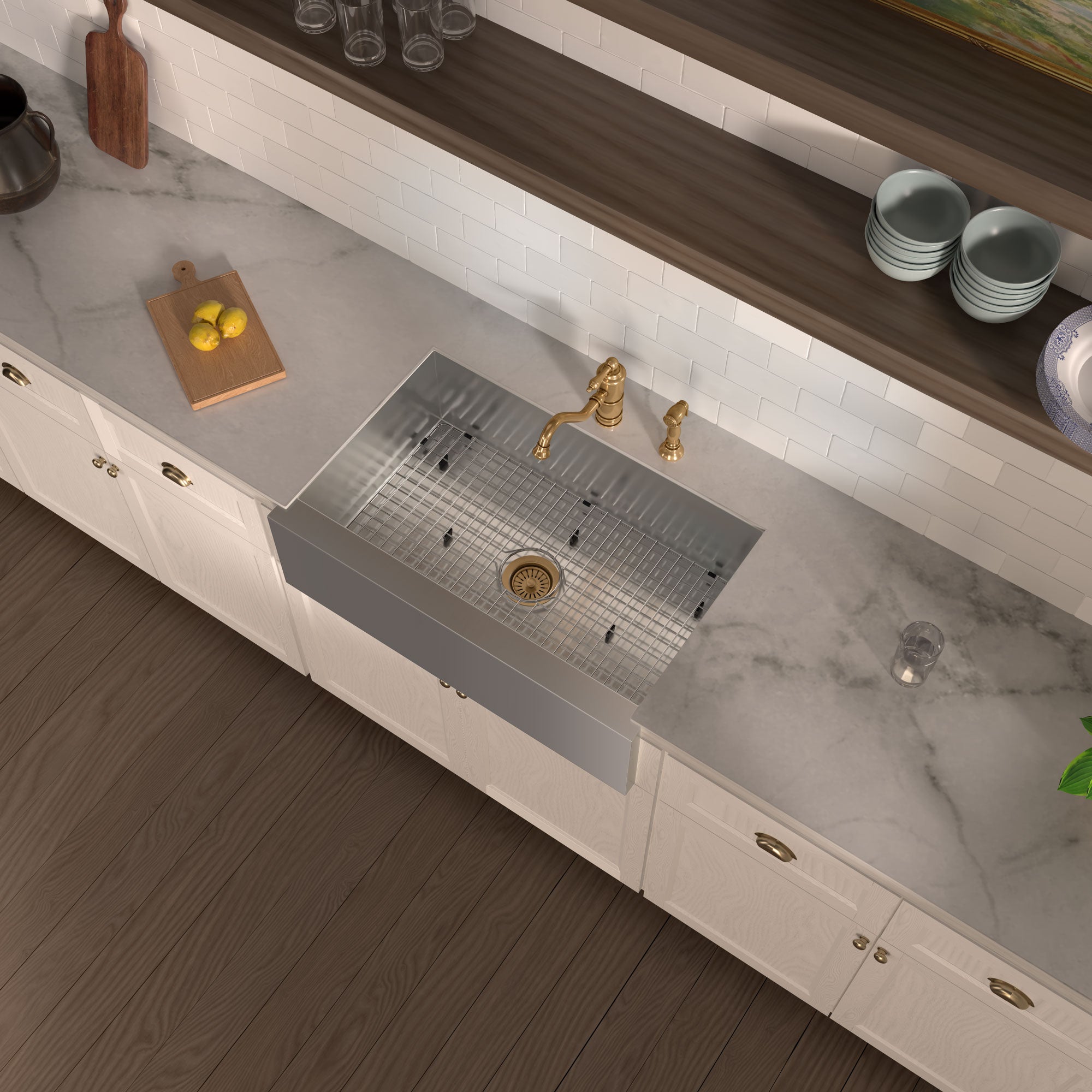 Stainless steel kitchen sink grid for model WHNCMAP3321