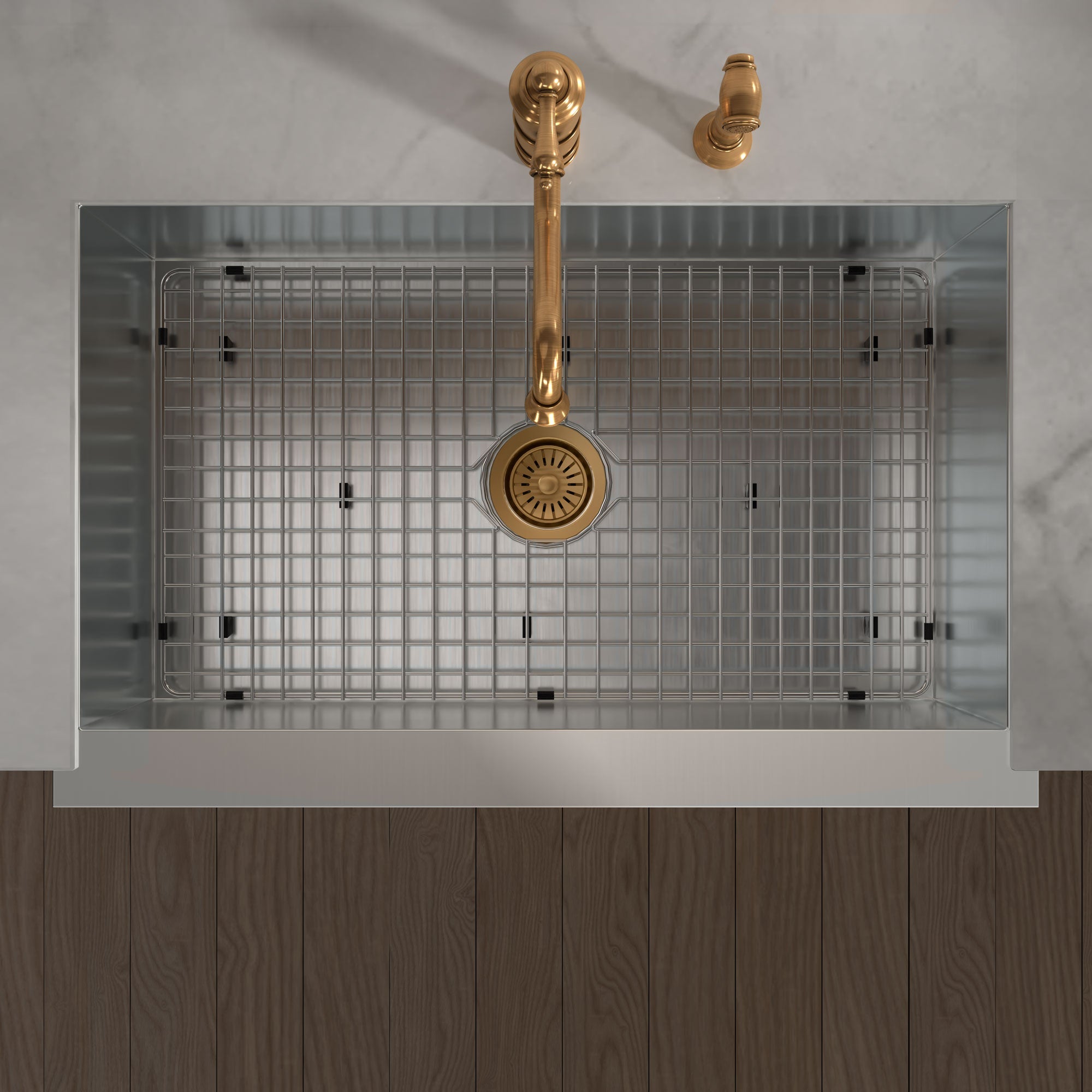 Stainless steel kitchen sink grid for model WHNCMAP3321