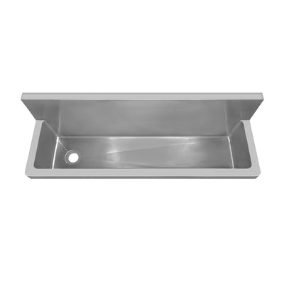 Brushed stainless steel commercial single bowl wall mount utility sink