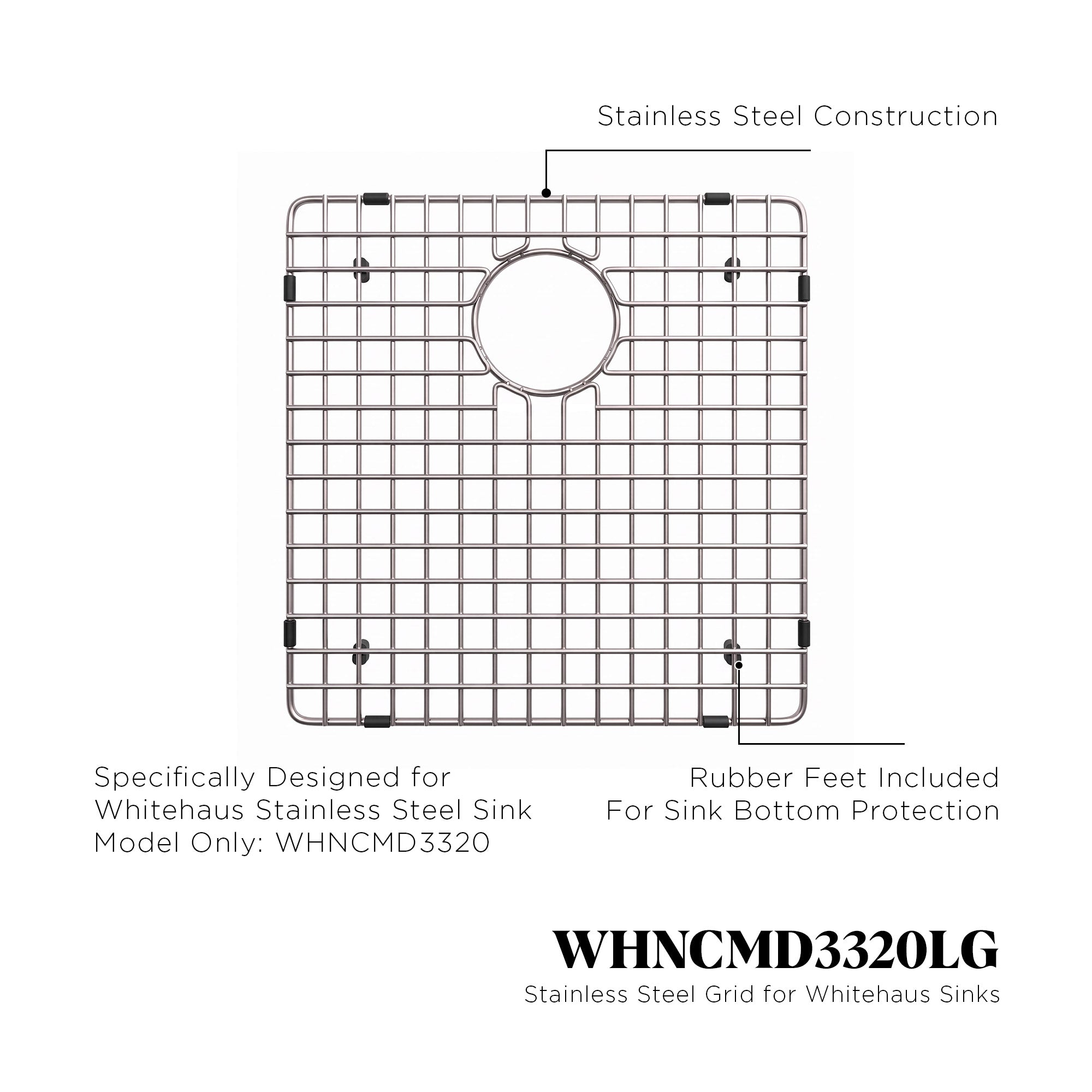 Stainless steel kitchen sink grid for model WHNCMD3320