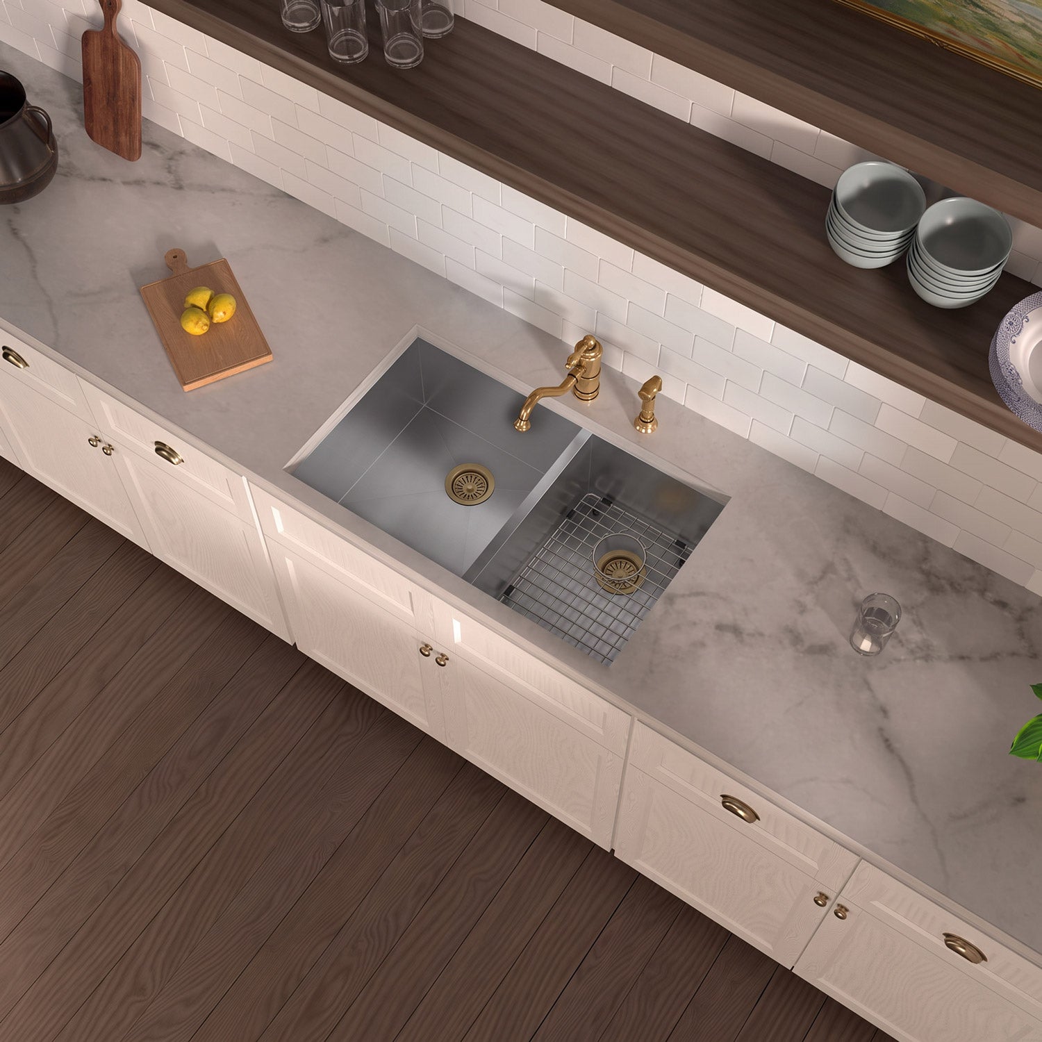 Stainless steel kitchen sink grid for model WHNCMD3320