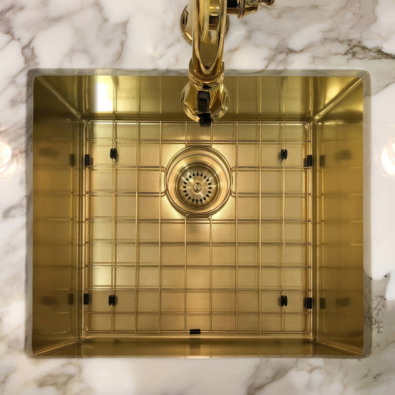 Undermount/ Drop-In Single Bowl Stainless Steel Kitchen Sink Set: 16 Gauge, Linen Textured Inner Bowl