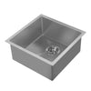 18" Undermount/Drop-In Single Bowl Stainless Steel Kitchen Sink Set: 16 Gauge, Linen Textured Inner Bowl