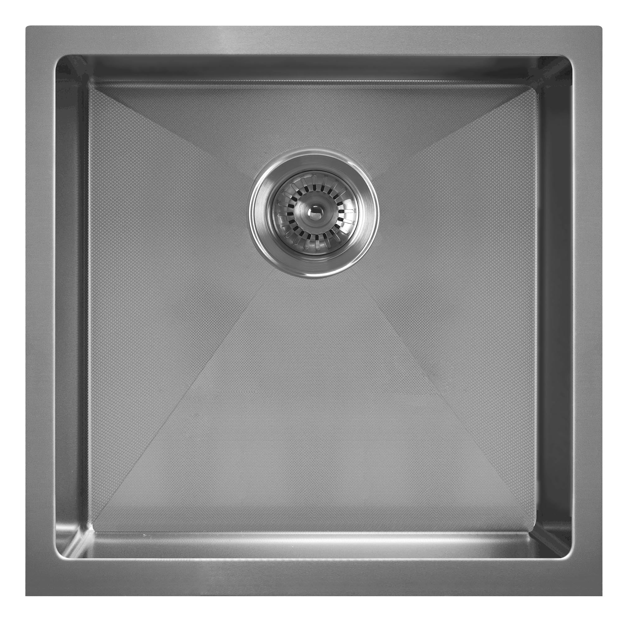 Undermount/Drop-In Single Bowl Stainless Steel Kitchen Sink Set: 16 Gauge, Linen Textured Inner Bowl