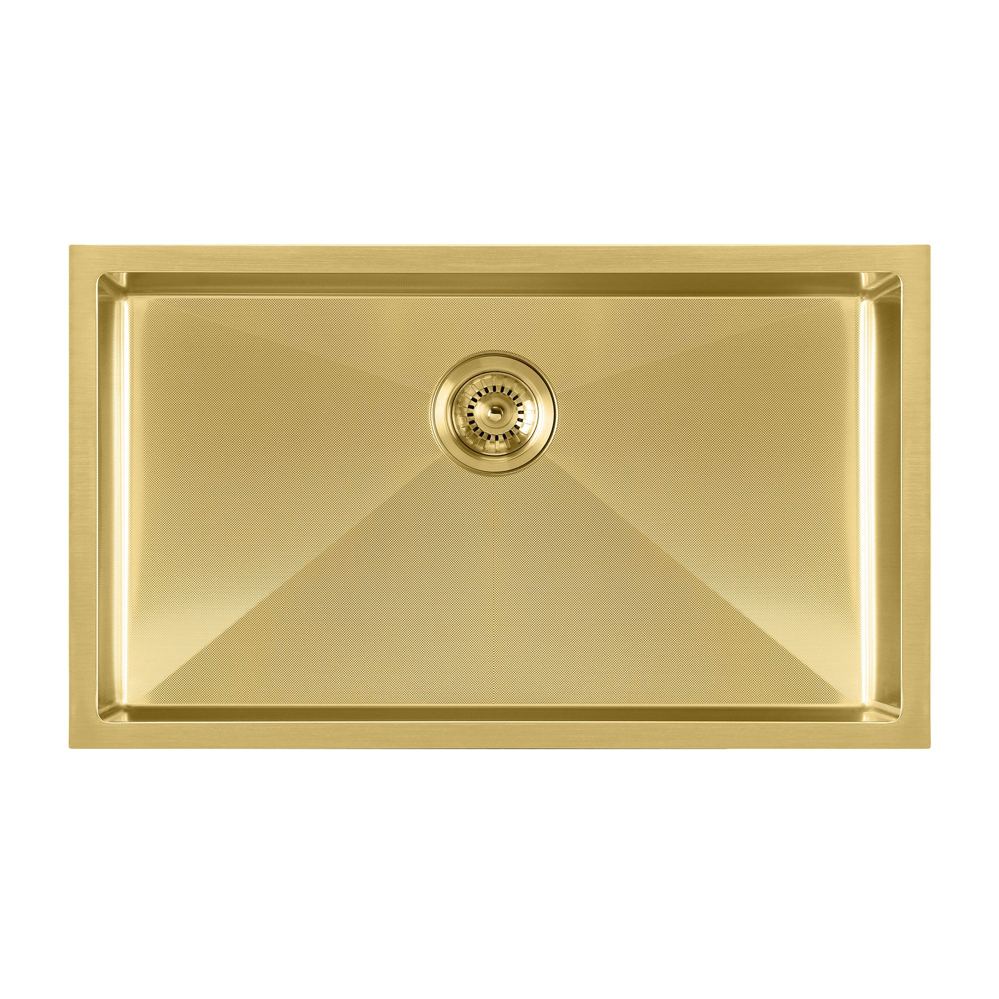 Undermount/Drop-In Single Bowl Stainless Steel Kitchen Sink Set: 16 Gauge, Linen Textured Inner Bowl