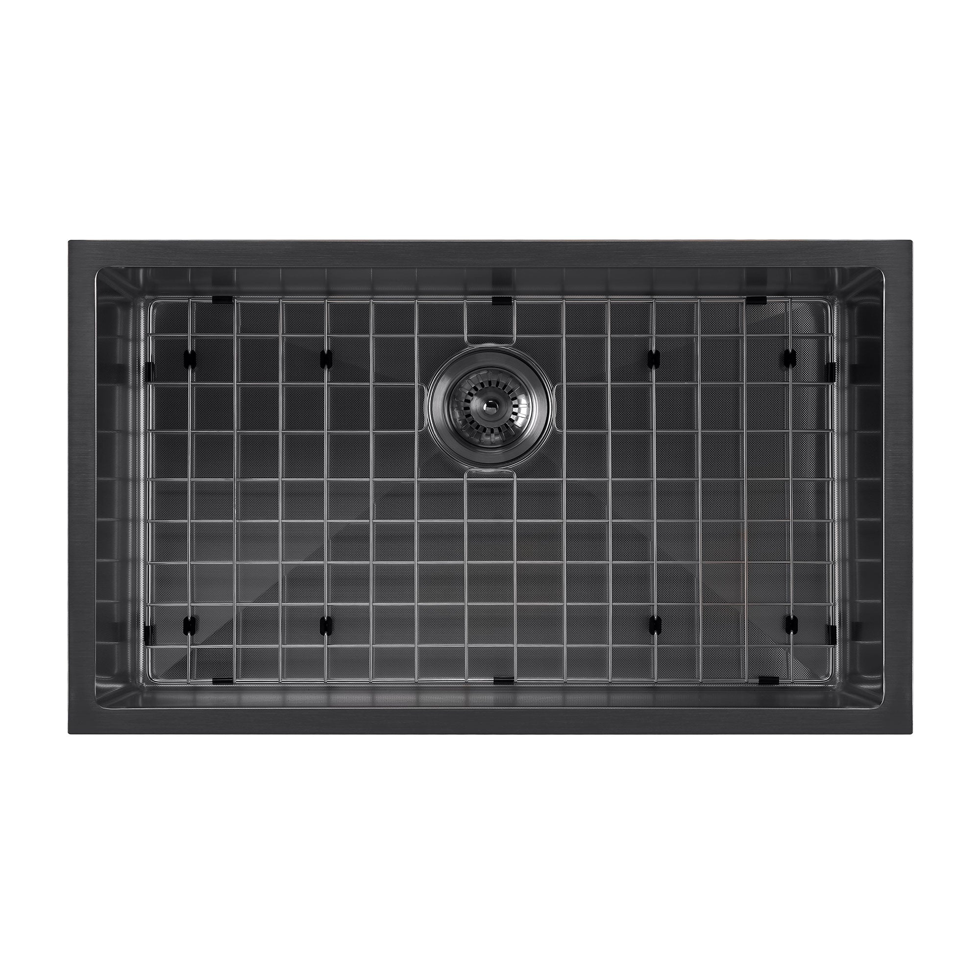 Undermount/Drop-In Single Bowl Stainless Steel Kitchen Sink Set: 16 Gauge, Linen Textured Inner Bowl