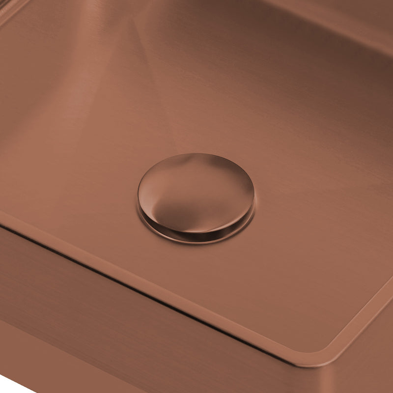 2-1/2" Polished Stainless Steel Pop-Up Mechanical Drain For Lavatory Basin