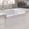 30" Reversible Single Bowl Fireclay Kitchen Sink: 2½” lip and fluted, 2” lip front apron