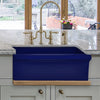 30" Reversible Single Bowl Fireclay Kitchen Sink: 2½" lip, beveled front apron