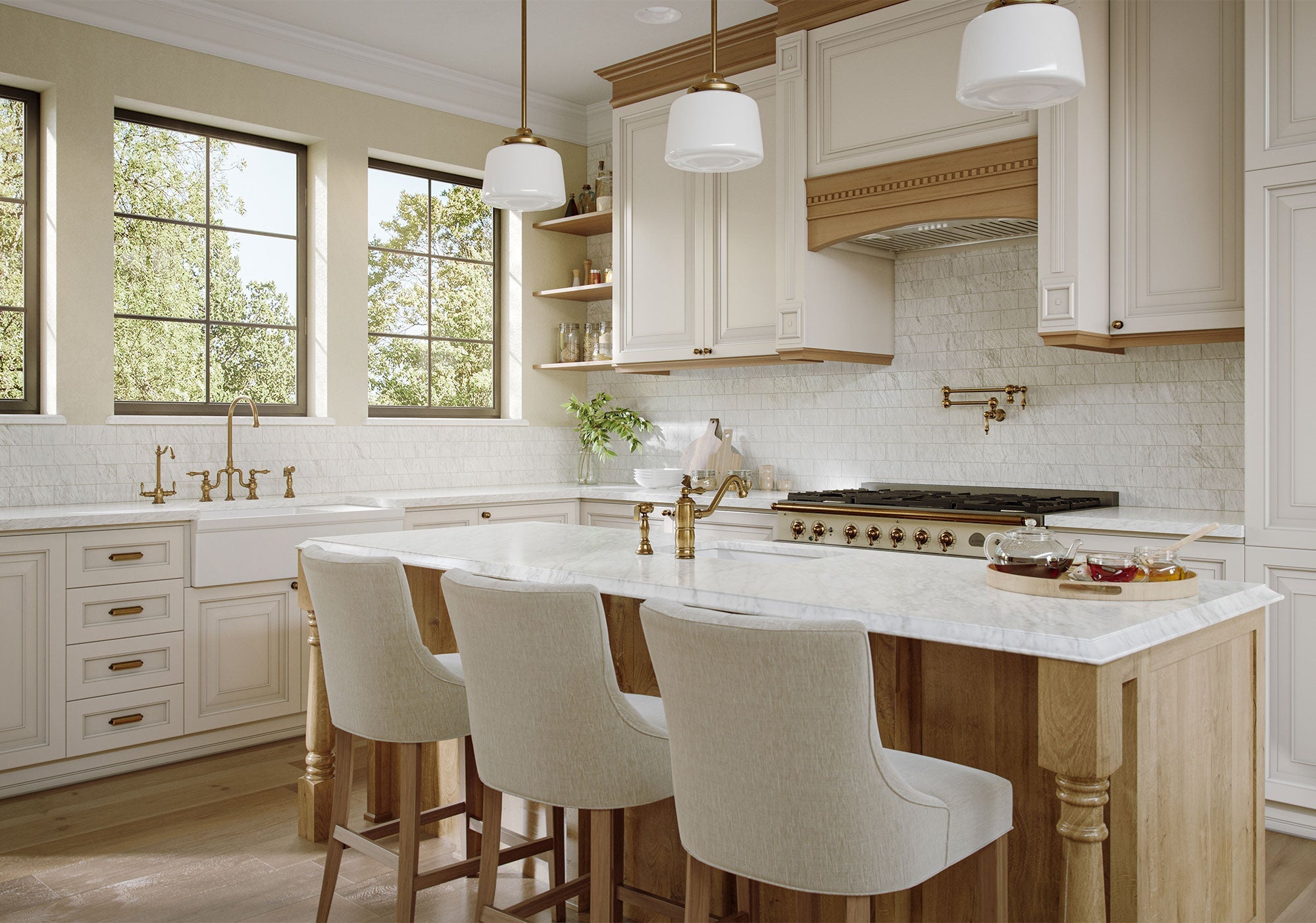 Large reversible single bowl fireclay kitchen sink: integral drain board, 2½” lip front apron
