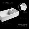 Quatro Alcove 36" Large Fireclay reversible Sink and Small Bowl