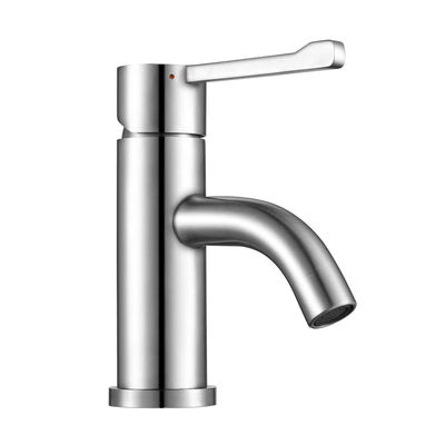 Solid Stainless Steel, single hole, extended single lever lavatory faucet