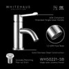 Solid Stainless Steel, single hole, extended single lever lavatory faucet