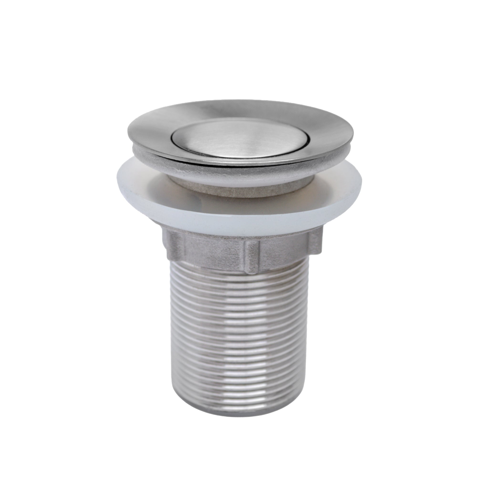 Solid stainless steel, single lever, single-hole small lavatory faucet with pop-up drain