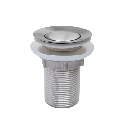 Solid stainless steel, single lever, single-hole small lavatory faucet with pop-up drain