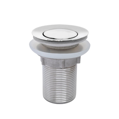 Solid stainless steel, single lever, single-hole small lavatory faucet with pop-up drain