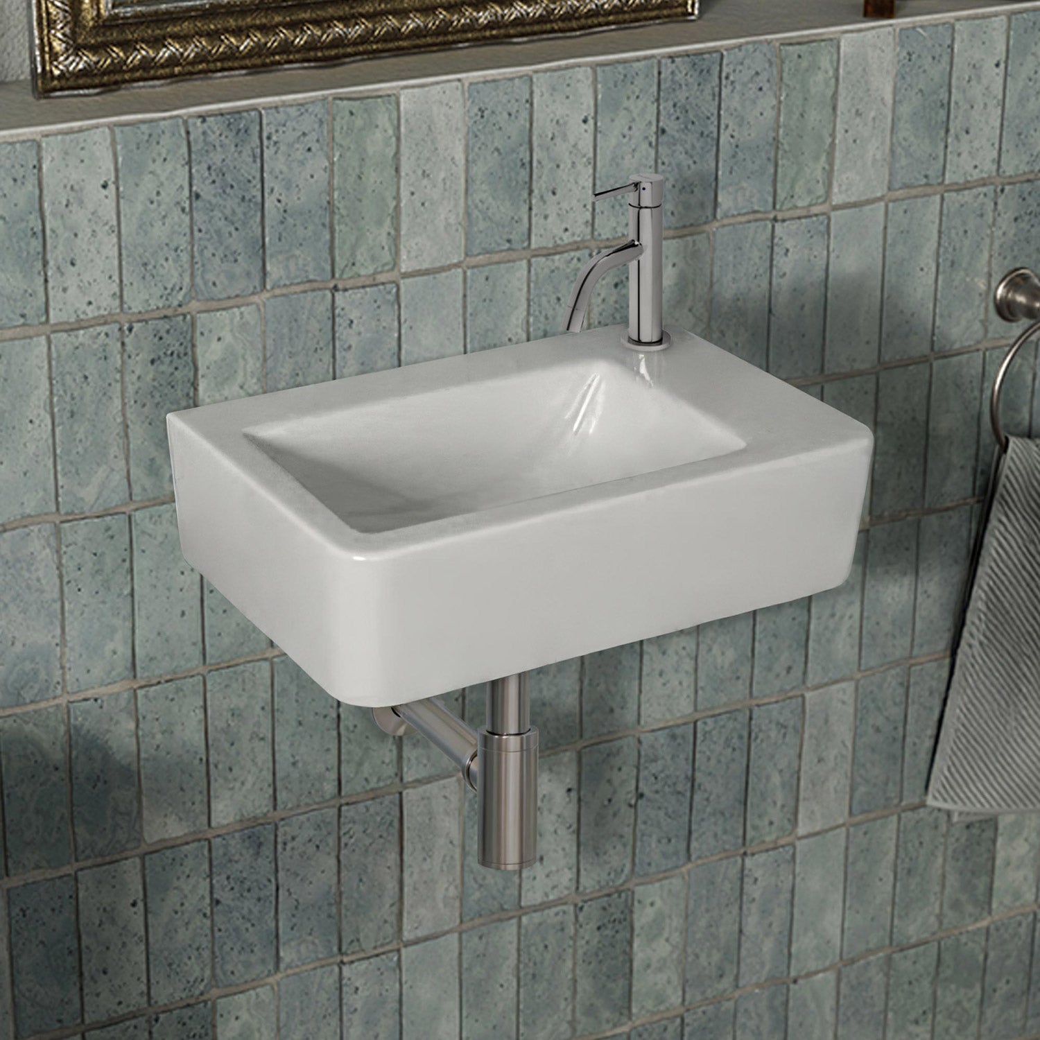 Solid stainless steel, single lever, single-hole small lavatory faucet with pop-up drain