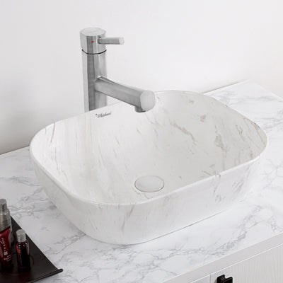 Waterhaus Lead-Free Solid Stainless Steel Single lever Elevated Lavatory Faucet