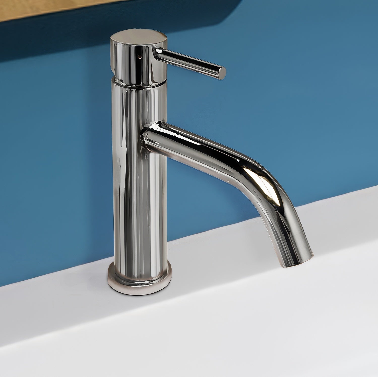 Lead-free Solid Stainless Steel Single Lever Elevated Lavatory Faucet