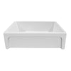 33" reversible single bowl fireclay kitchen sink: Roman vine, beveled front apron