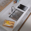 COMING SOON-Undermount Single Bowl 16 Gauge Brushed Stainless Steel Workstation Sink With Accessories