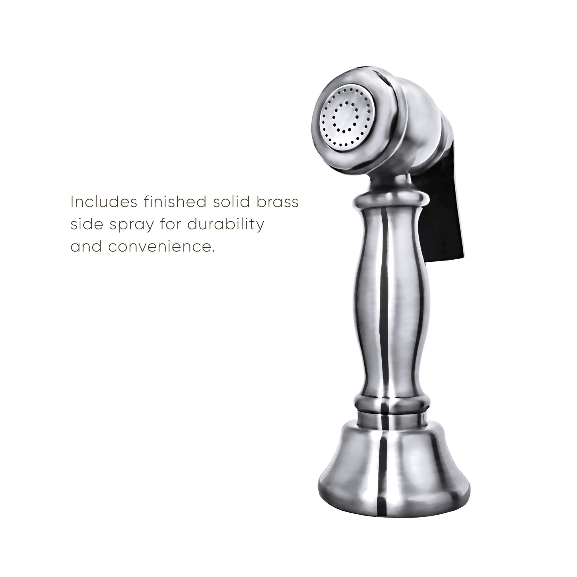 Bridge Faucet with Gooseneck Swivel Spout, Cross Handles and
