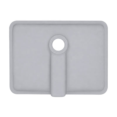 Rectangular undermount basin with overflow and rear center drain location