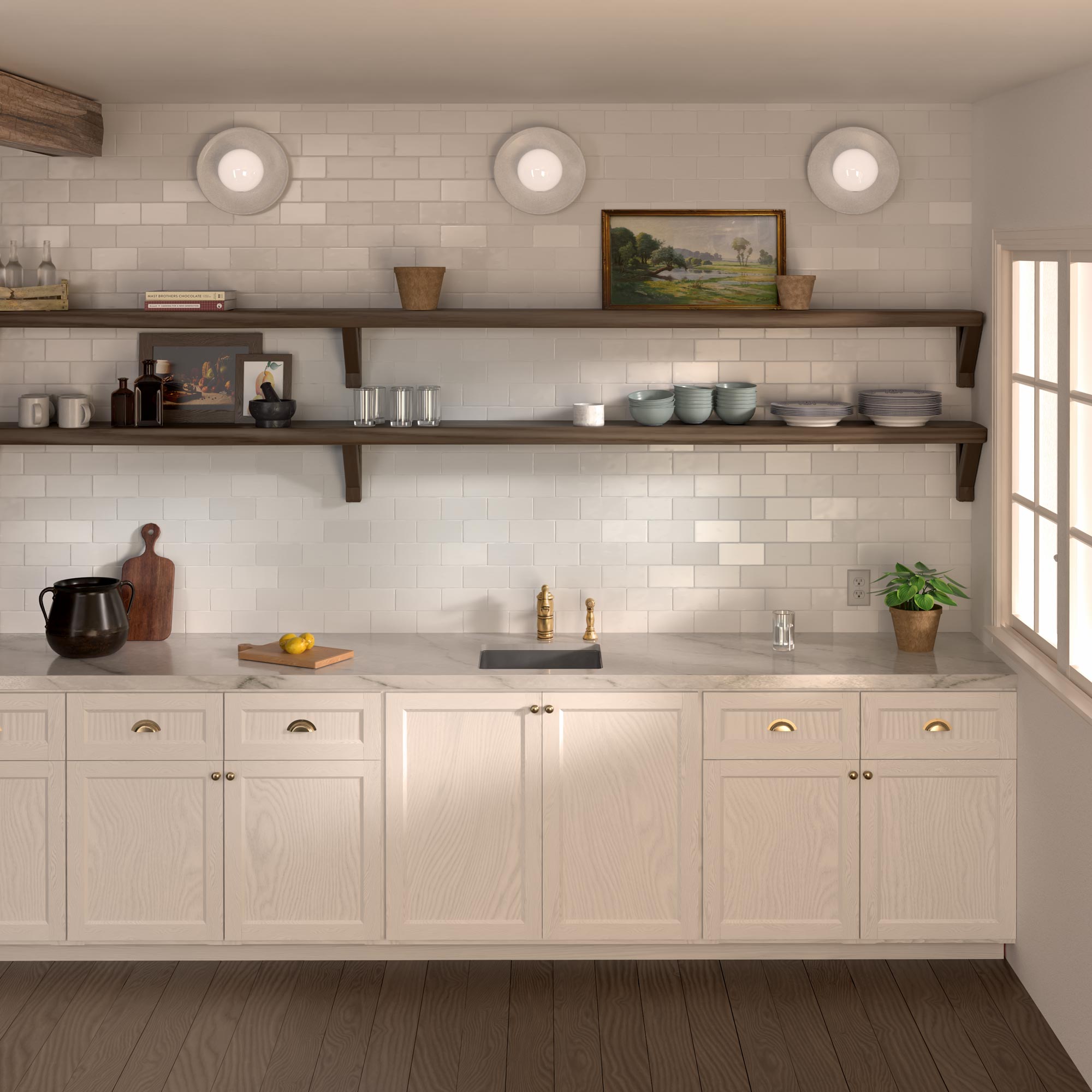 Undermount/drop-in single bowl fireclay kitchen sinks, stainless steel grid included