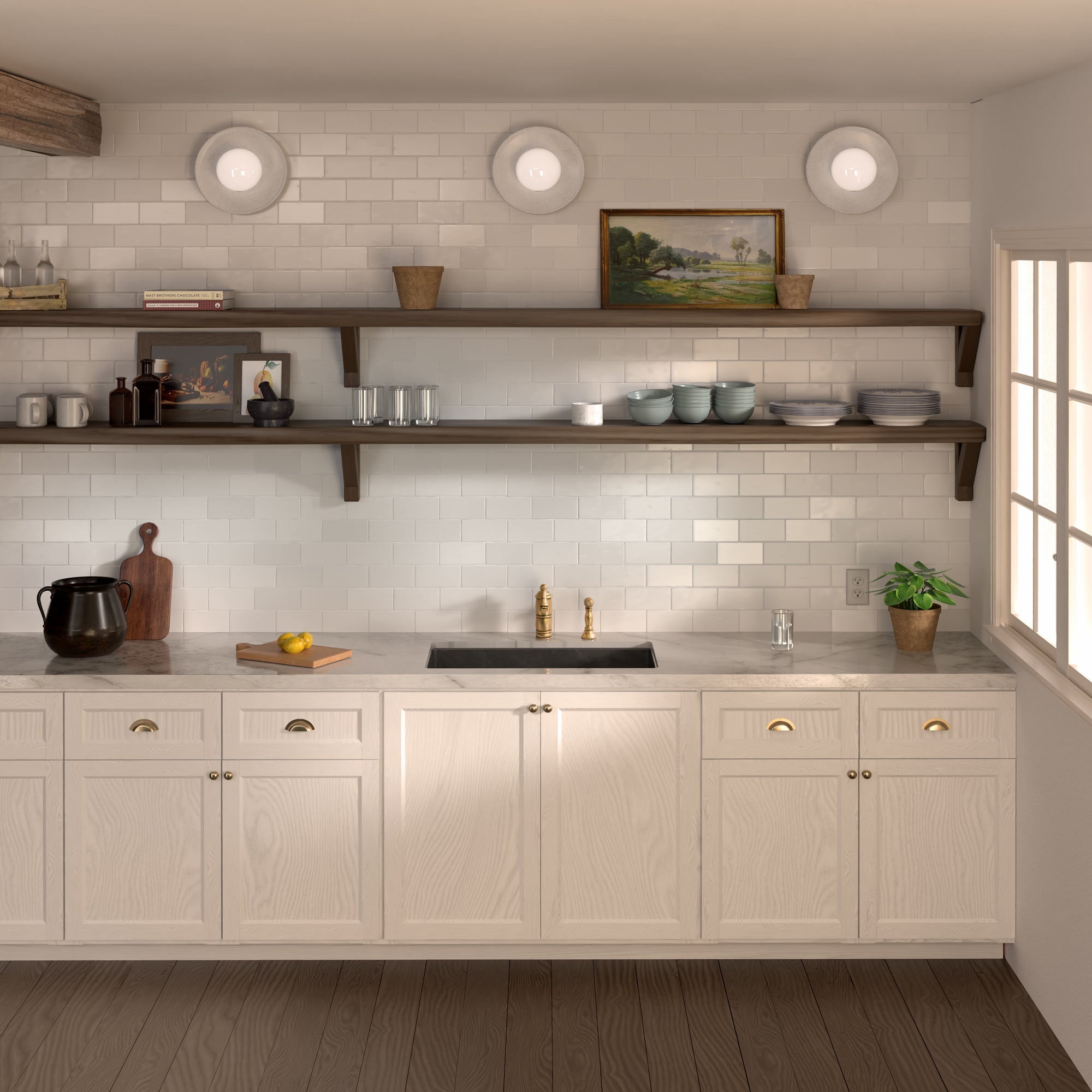 Undermount/drop-in single bowl fireclay kitchen sinks, stainless steel grid included