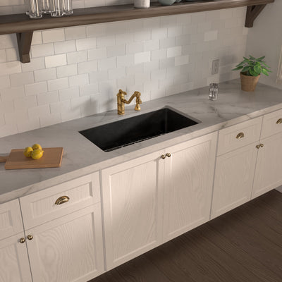 Undermount/drop-in single bowl fireclay kitchen sinks, stainless steel grid included