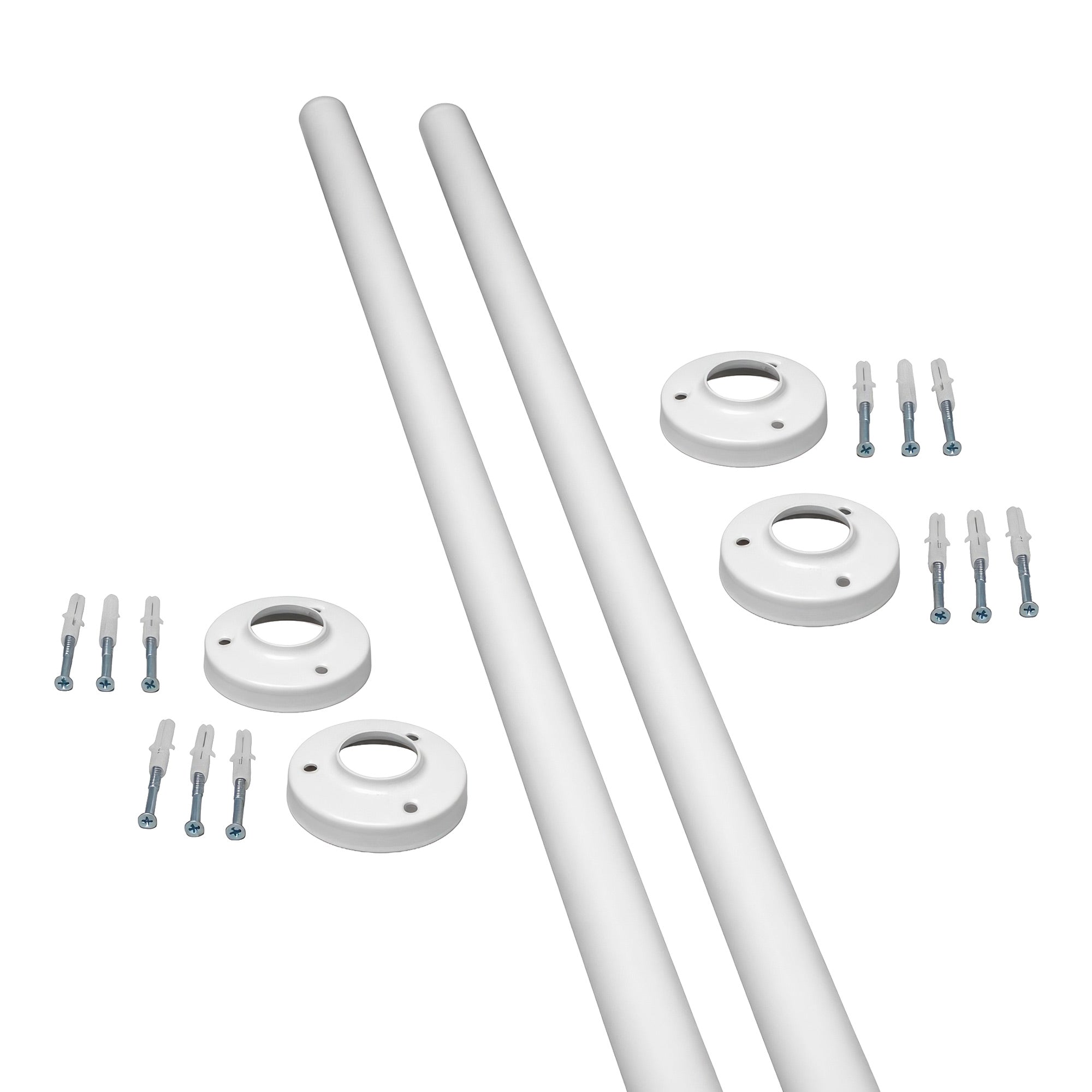 Undermount sink support bars installation kit for fireclay sinks