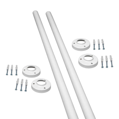 Undermount sink support bars installation kit for fireclay sinks